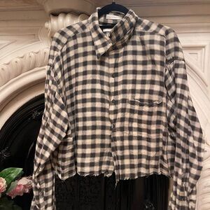 Vintage cropped flannel size XL
